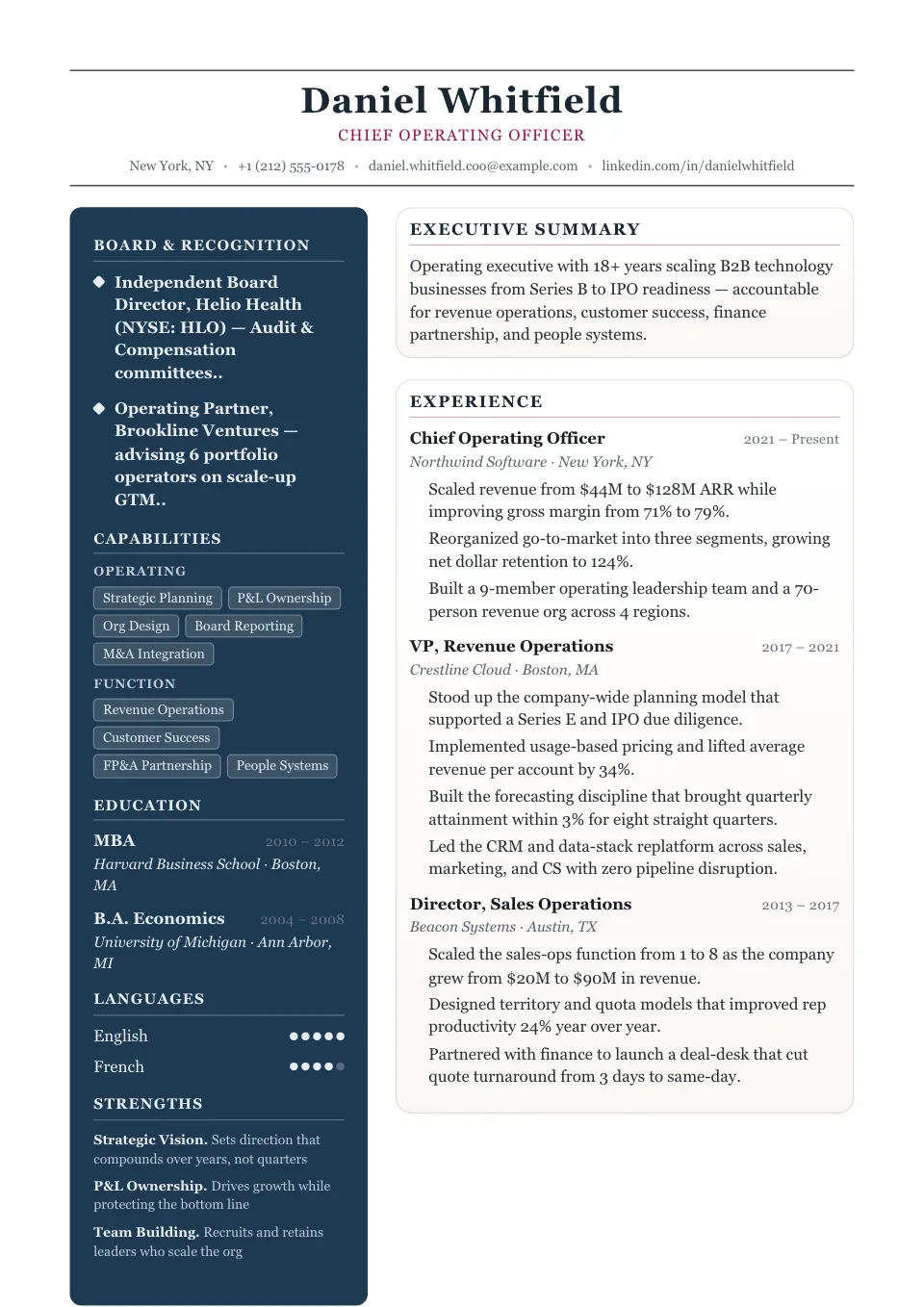 elegant resume template preview