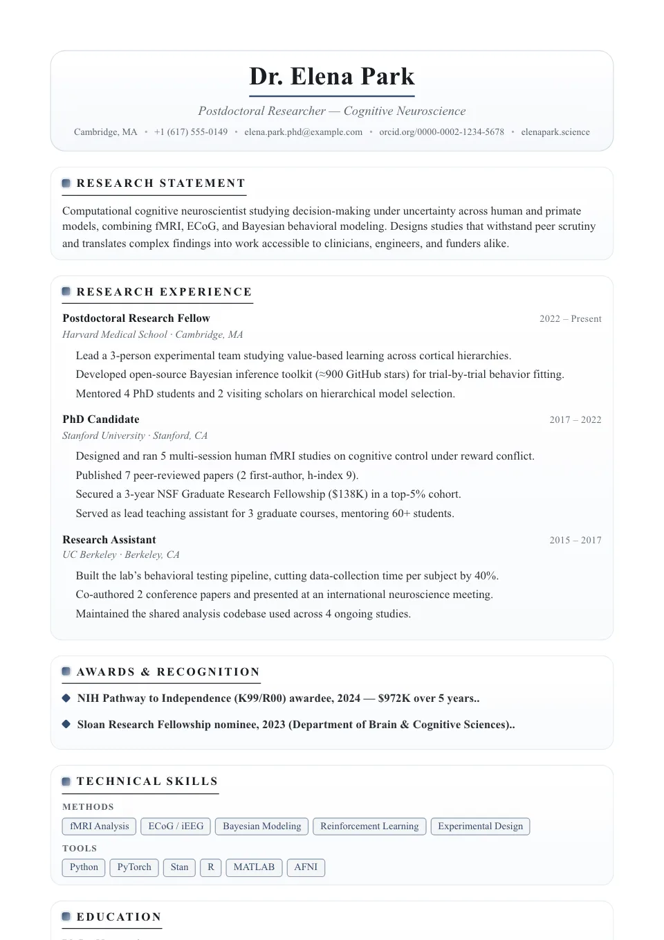 Ivy League Editorial resume template, ATS-friendly, single-column layout